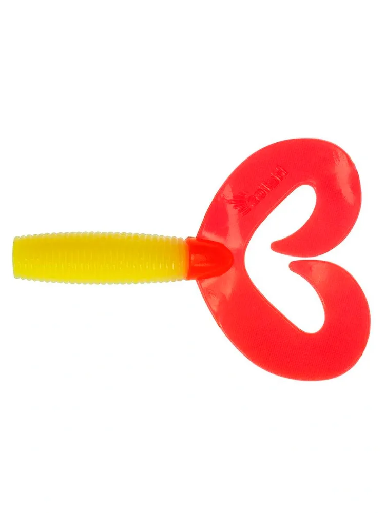 Твистер Credo Double Tail 3.54", 9см, Yellow RT Твистер Credo Double Tail 3.54", 9см, Yellow RT
